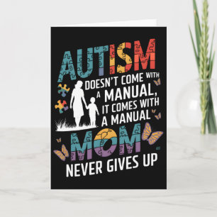 Cartão Conscientização do Autismo 2025 Não Vem Com Um Man