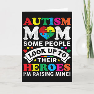 Cartão Conscientização do Autismo Mulheres Mãe Dia das Mã