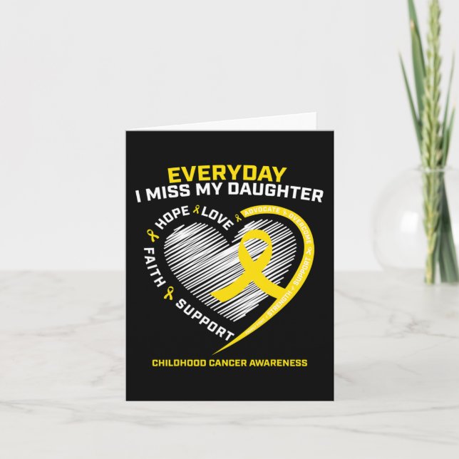 Cartão Conscientização do Câncer Infantil Em Memória de M (Frente)