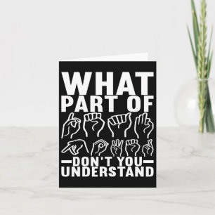 Cartão Conscientização dos Surdos da Língua de Sinais Ame