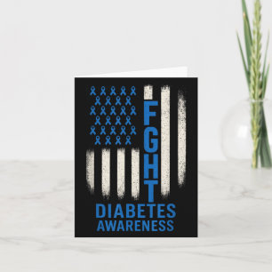 Cartão Conscientização sobre a Luta contra a Diabetes - A