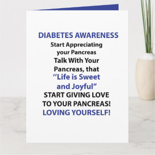 Cartão Conscientização sobre Diabetes