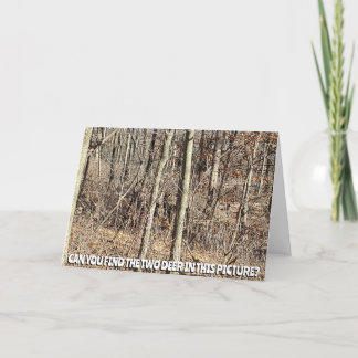 Cartão Consegue encontrar os dois veados nesta foto?