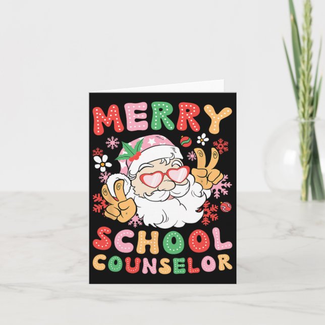 Cartão Conselheiro da Escola de felizes de Natal (Frente)