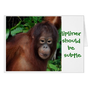 Cartão Conselho da beleza do batom da menina da selva