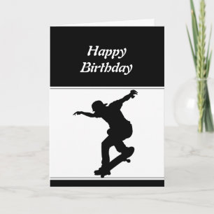 Cartão Conselho de Skate de Skate Motivacional Birthday
