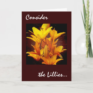 Cartão Consider the Lillies