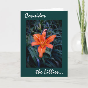 Cartão Consider the Lillies 22 Card
