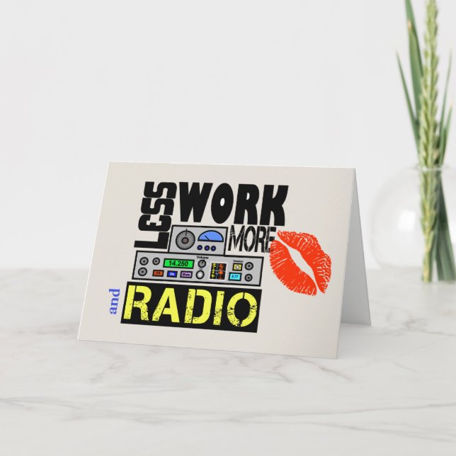 Cartão Consiga uma placa de serviço para operador de rádi (Frente)