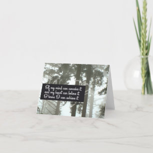 Cartão Consigo Alcançar Placa Motivacional