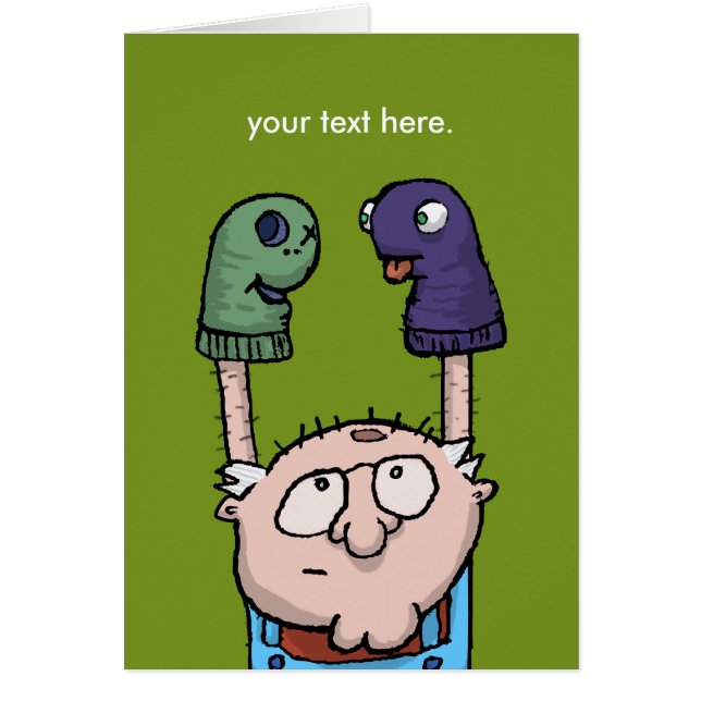 Cartão Conspiração do fantoche da peúga (Frente)