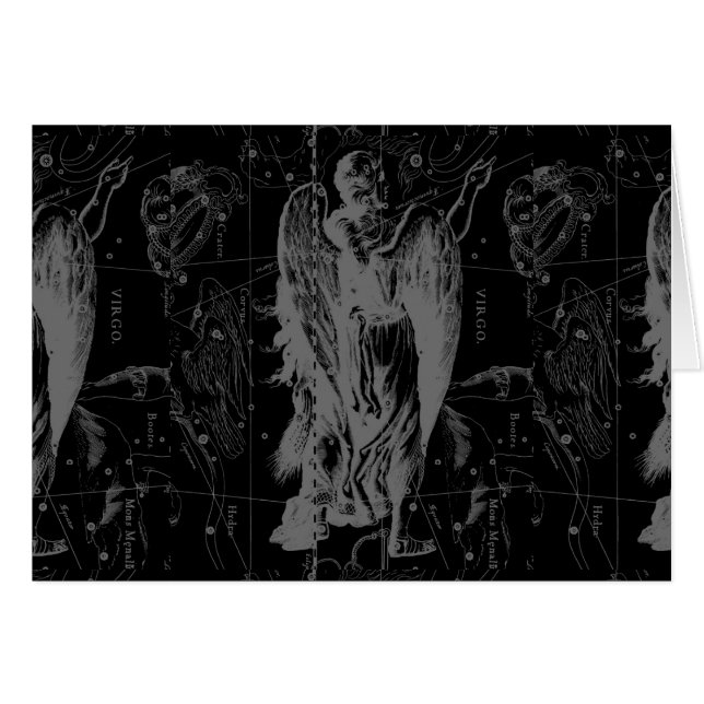 Cartão Constelação de Virgo Zodiac Hevelius 1690 (Frente Horizontal)