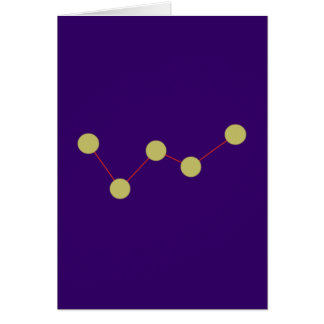Cartão Constelação Kassiopeia constellation
