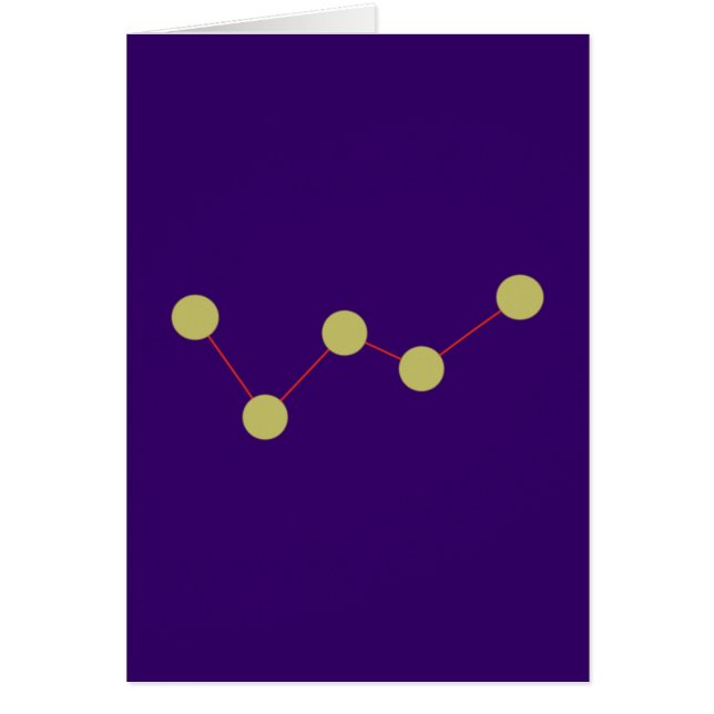 Cartão Constelação Kassiopeia constellation (Frente)