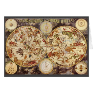 Cartão Constelações, Astronomia Antiga, Frederik de Wit