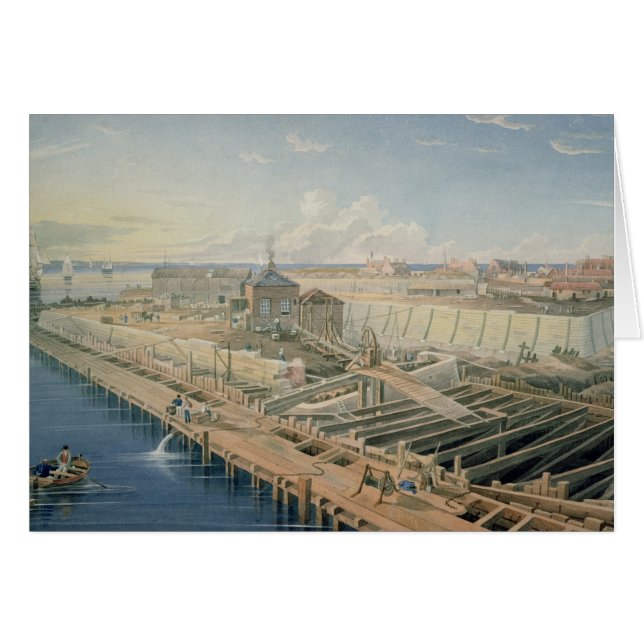 Cartão Construção das docas (Frente Horizontal)