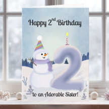 Construção de Boneco de Neve de 2º Aniversário da