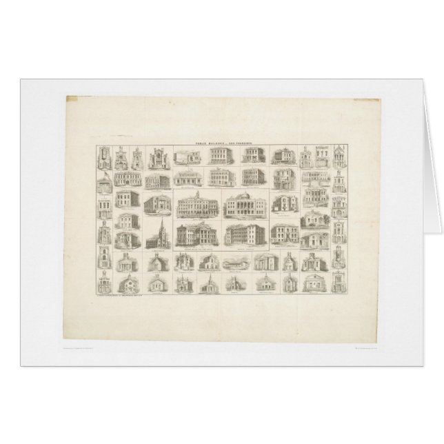 Cartão Construções públicas de San Francisco (1372A) (Frente Horizontal)