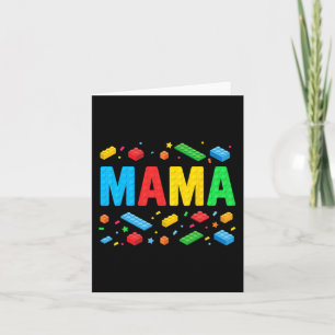 Cartão Construtor Mestre Construindo Tijolos Blocos Mãe E