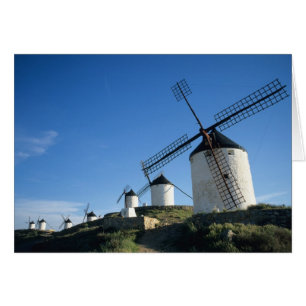 Cartão Consuegra, La Mancha, Espanha, moinhos de vento 2