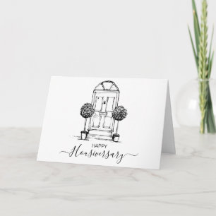 Cartão Consulta de aniversário de casa feliz