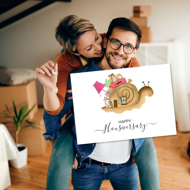 Cartão Consulta de aniversário de casa feliz (Criador carregado)