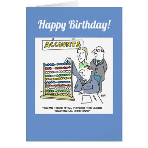 Cartão Contabilista Usando um Abacus no Trabalho