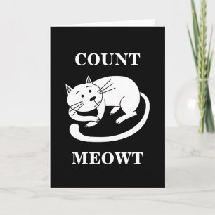 Cartão Contagem Meowt Gatinho Engraçado Cat Pun