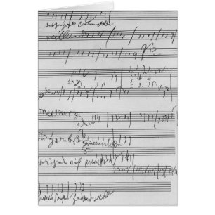 Cartão Contagem musical escrita à mão