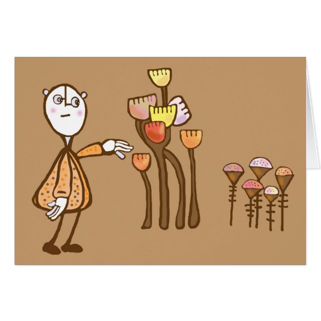 Cartão Conte seu jardim pelas flores (Frente Horizontal)