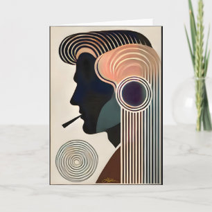 Cartão Contemplação de Arte Moderna do meio século