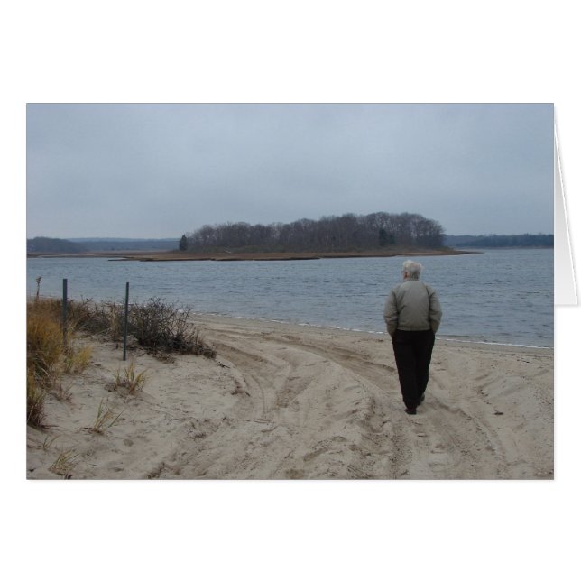 Cartão Contemplando o inverno (Frente Horizontal)