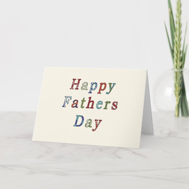 Cartão Contemporary Father's Day Card (Frente)