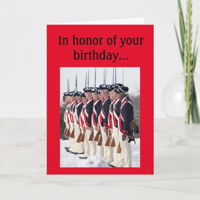 Cartão Continental Soldiers Birthday Card (Frente)
