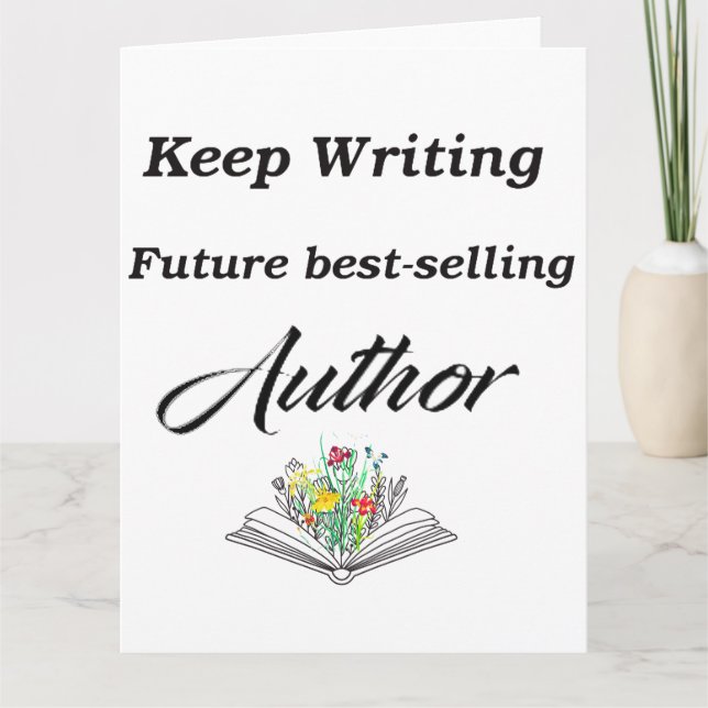 Cartão Continuar Escrevendo A Melhor Motivação Do Autor D (Frente)