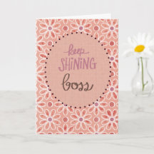Continue Brilhando Chefe Peach & Mauve Floral Dia 