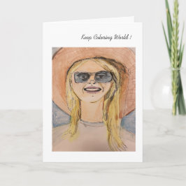 Cartão Continue Colorindo Marilyn Card