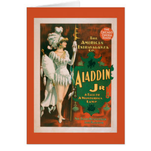 Cartão Conto do Jr. de Aladdin de um teatro maravilhoso 2