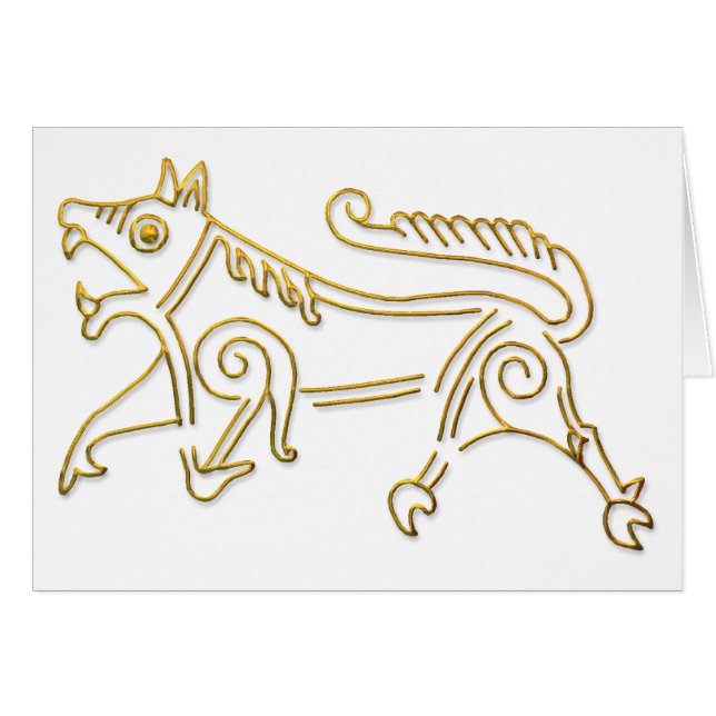 Cartão contorno de Vang Runestone-gold (Frente Horizontal)