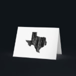 Cartão Contorno do Estado do Texas em apuros<br><div class="desc">Contorno do Estado do Texas em apuros</div>