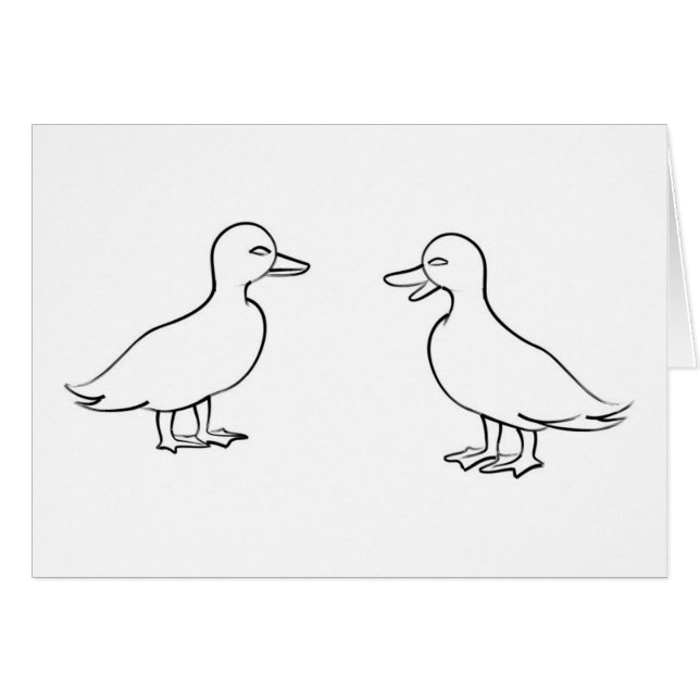 Cartão Contorno dos Patos (Frente Horizontal)