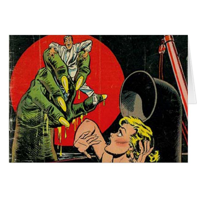 Cartão Contos do horror cómicos (Frente Horizontal)