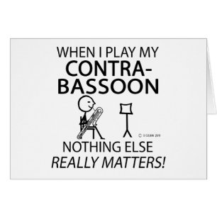 Cartão Contrabassoon nada matérias outras