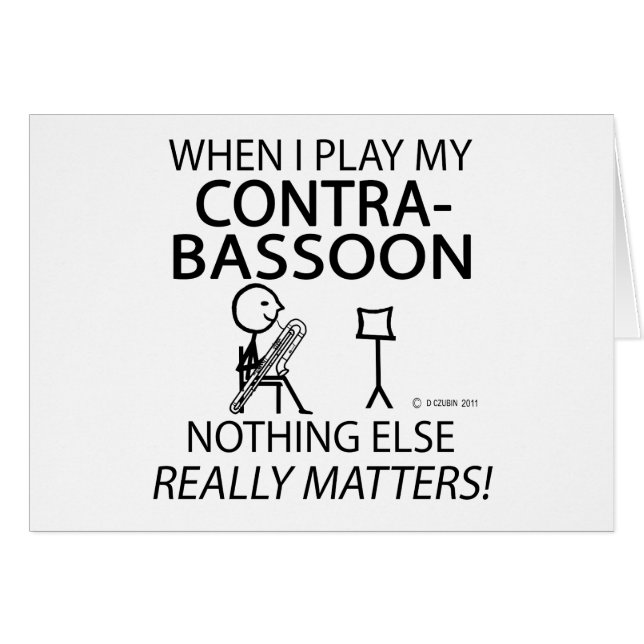 Cartão Contrabassoon nada matérias outras (Frente Horizontal)