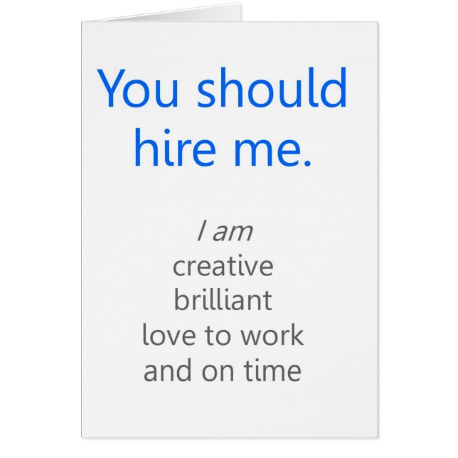 Cartão Contrate-me (Frente)