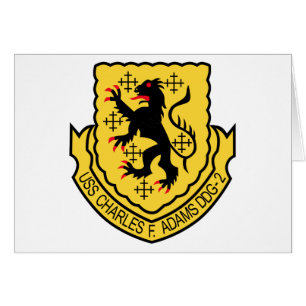 Cartão Contratorpedeiro militar do remendo de DDG-2 USS