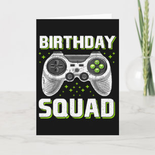 Cartão Controlador De Jogo De Esquadrão Birthday Para Gam