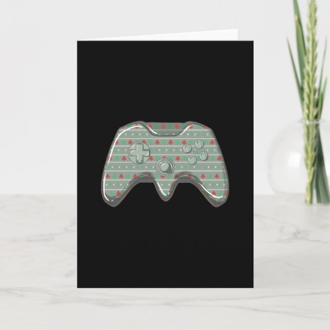 Cartão Controlador de Jogo de Natal (Frente)