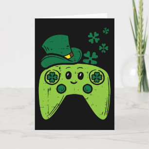 Cartão Controlador de Video Game Irlandês Dia de São Patr