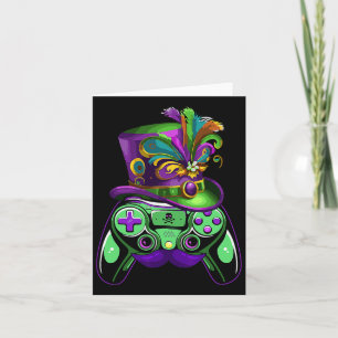 Cartão Controladora de jogos Mardi Gras Gamers Kids Girls